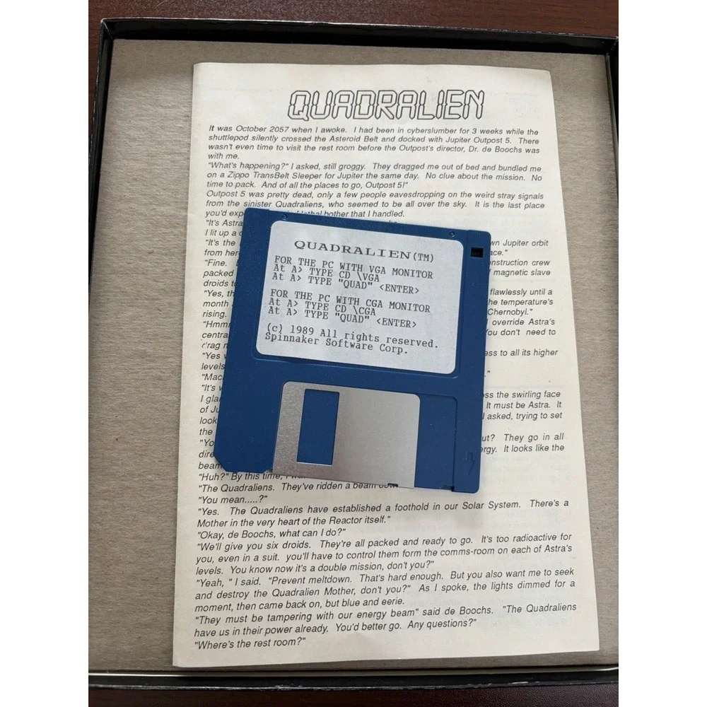 Vtg Quadralien PC Game 3.5
